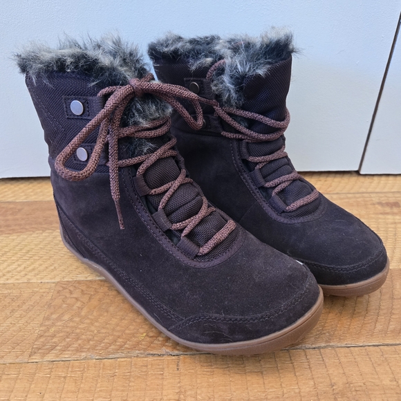 Women's Fur-Lined Lace-Up Boots - Picture 1 of 6